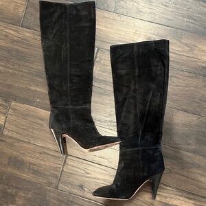 Veronica Beard Black Heeled Boots